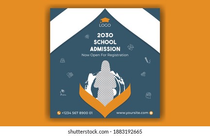 School Admission Social Media Post Template