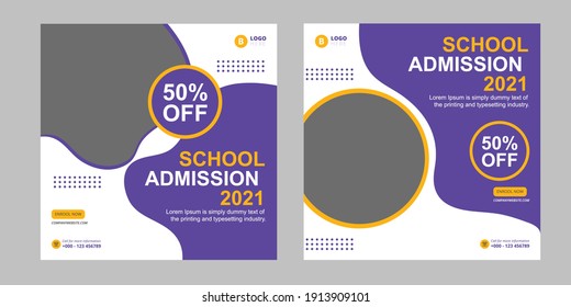 School Admission Social Media Post Template