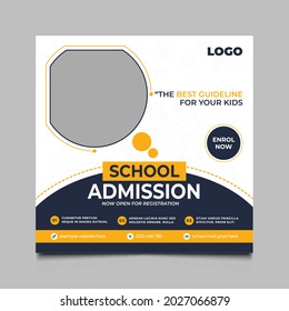 school admission social media post template