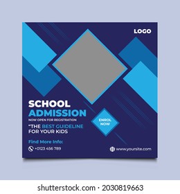 school admission social media post template