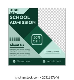 School admission social media post images