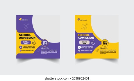 School Admission Social Media post Design