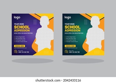 School admission social media post  