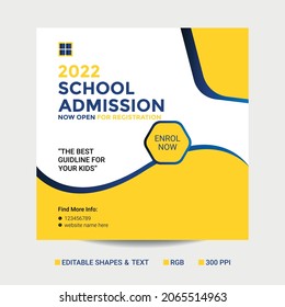 School admission social media post template