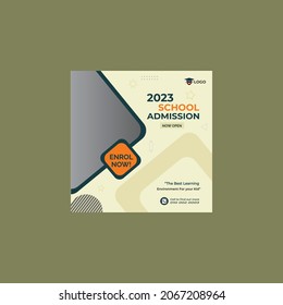 School Admission Social Media Post Template and Design.