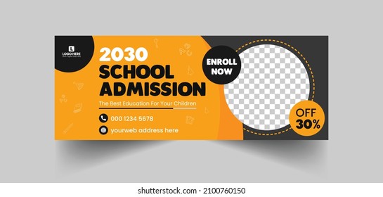 School Admission social media post Banner Design | School Admission Banner template design