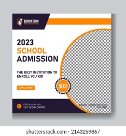 School Admission social media post template