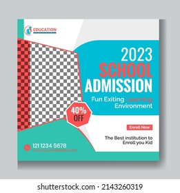 School Admission social media post template