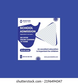 School admission social media post template