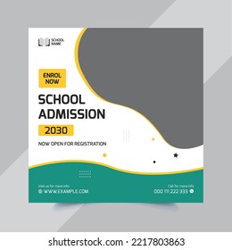 School Admission Social Media Post Template