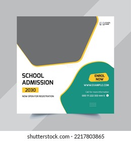 School Admission Social Media Post Template