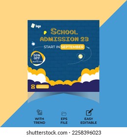 School Admission Social Media Post Template City:Sylhet Country : Bangladesh Date:6 2 2023