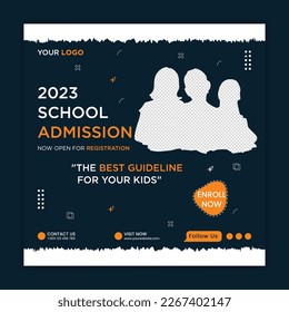 School Admission Social Media Post Design 