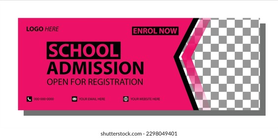 School Admission social media post Banner Design | School Admission Banner template design | modern and minimal design