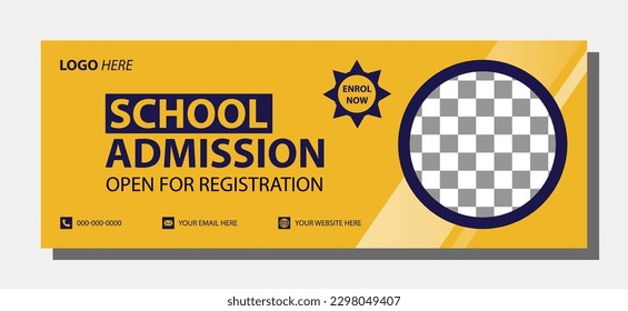 School Admission social media post Banner Design | School Admission Banner template design | modern and minimal design