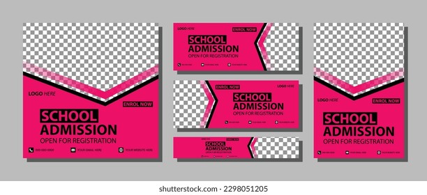 School Admission social media post Banner Design | School Admission Banner template design | modern and minimal design