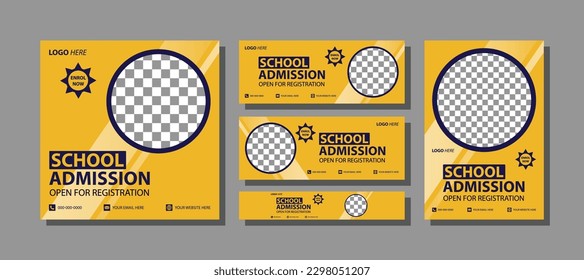 School Admission social media post Banner Design | School Admission Banner template design | modern and minimal design
