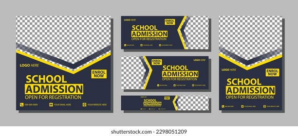 School Admission social media post Banner Design | School Admission Banner template design | modern and minimal design
