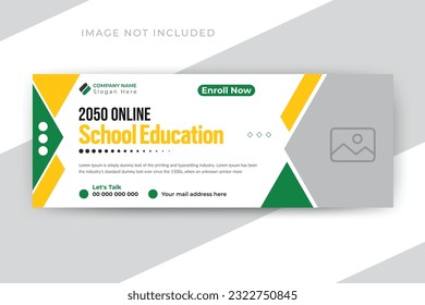 School admission social media post facebook cover or web banner template