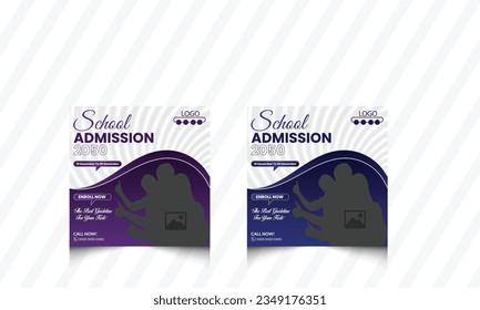 School Admission social media post banner