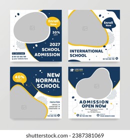 school admission social media post and instagram post template