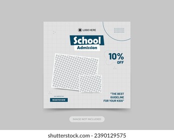 School Admission Social Media Post And Web Banner Template