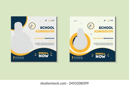 School Admission Social media Post and Educational poster Design