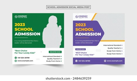 School admission social media post 