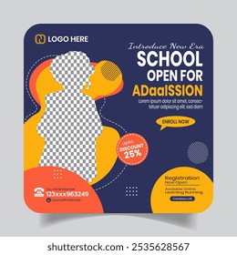 School Admission Social Media Post Design Banner