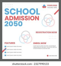 School Admission Social Media Poster