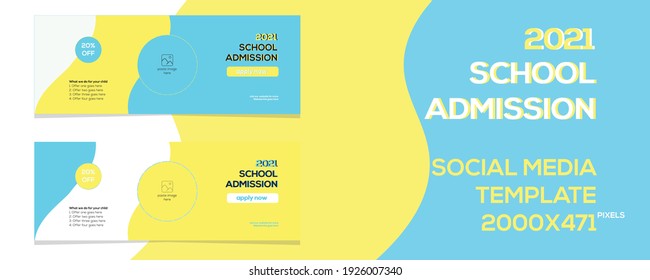 School admission social media Template post banner template.