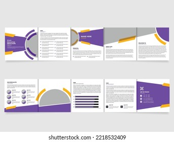 School admission square Fivefold brochure template. Kids back to school education admission Fivefold brochure template 