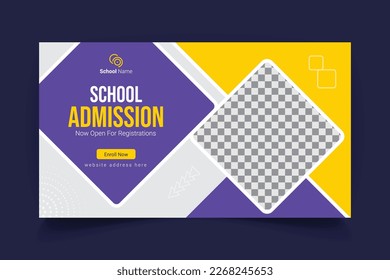 School admission thumbnail and web banner