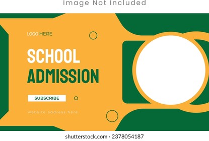 School Admission Video Thumbnail Vector