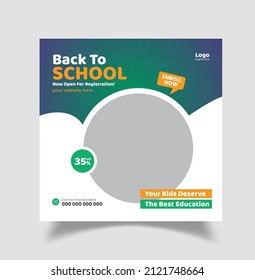 School admission web banner design