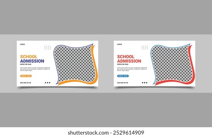 School admission web banner design.