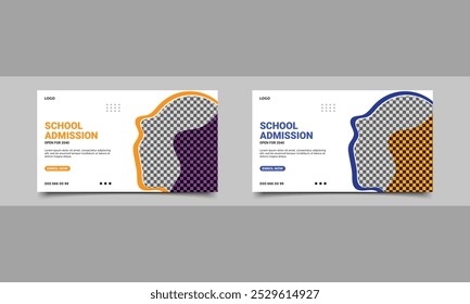 School admission web banner design.