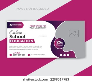 Diseño de plantillas de banners web de admisión a escuelas