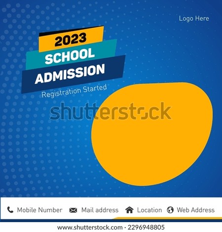 school admissions started social media poster templates School admission social media post banner design. back to school social media post banner design set. Back to school admission promotion banner.