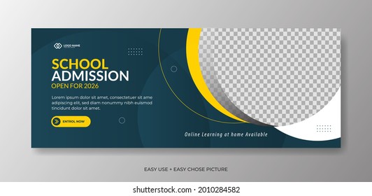 School admissions web banner template