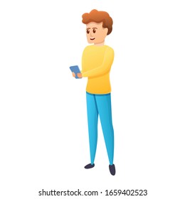 Icono de adolescente escolar. Dibujo de un icono del vector escolar para el diseño web aislado en fondo blanco