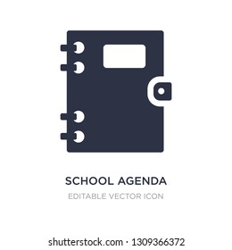 school agenda icon on white background. Simple element illustration from Education concept. school agenda icon symbol design.