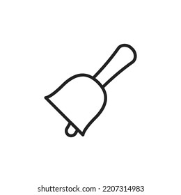 Bildalarm-Bell-Linie-Symbol Design-Vektorgrafik
