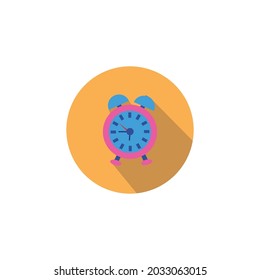 ilustración de icono de reloj de alarma de escuela