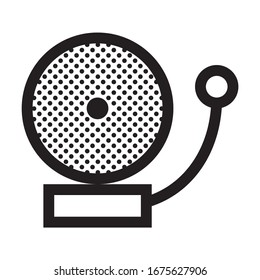 School Alarm. Icon Filled with Dots.