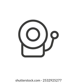 School alarm icon Simple outline vector logo