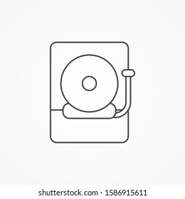 School alarm vector icon sign symbol