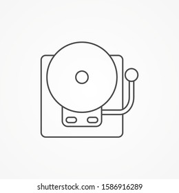School alarm vector icon sign symbol