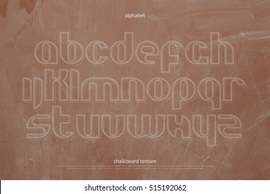 school, alphabet letters over chalkboard texture. vector font type design. classroom blackboard lettering symbols. hand drawn typesetting. education typeface template
