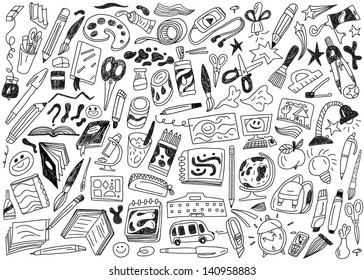 School , Art Doodles - Vector